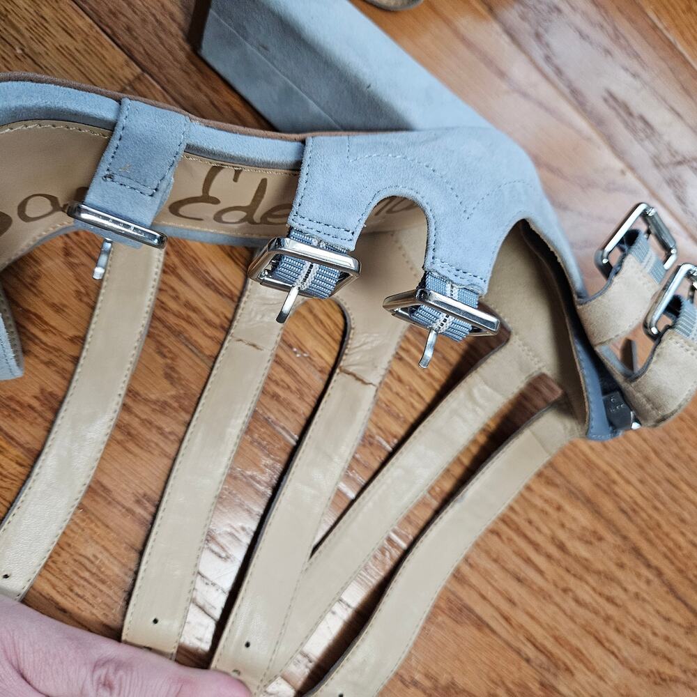 Sam Edelman Women's Yasmina Suede Strappy Ankle Sandals Heels Shoes Size 6M - Picture 11 of 16